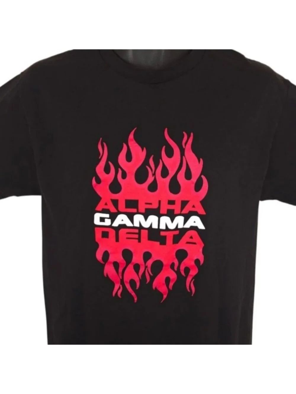 Alpha Gamma Delta T Shirt Size Medium Black Alpha Gam Womens Fraternity